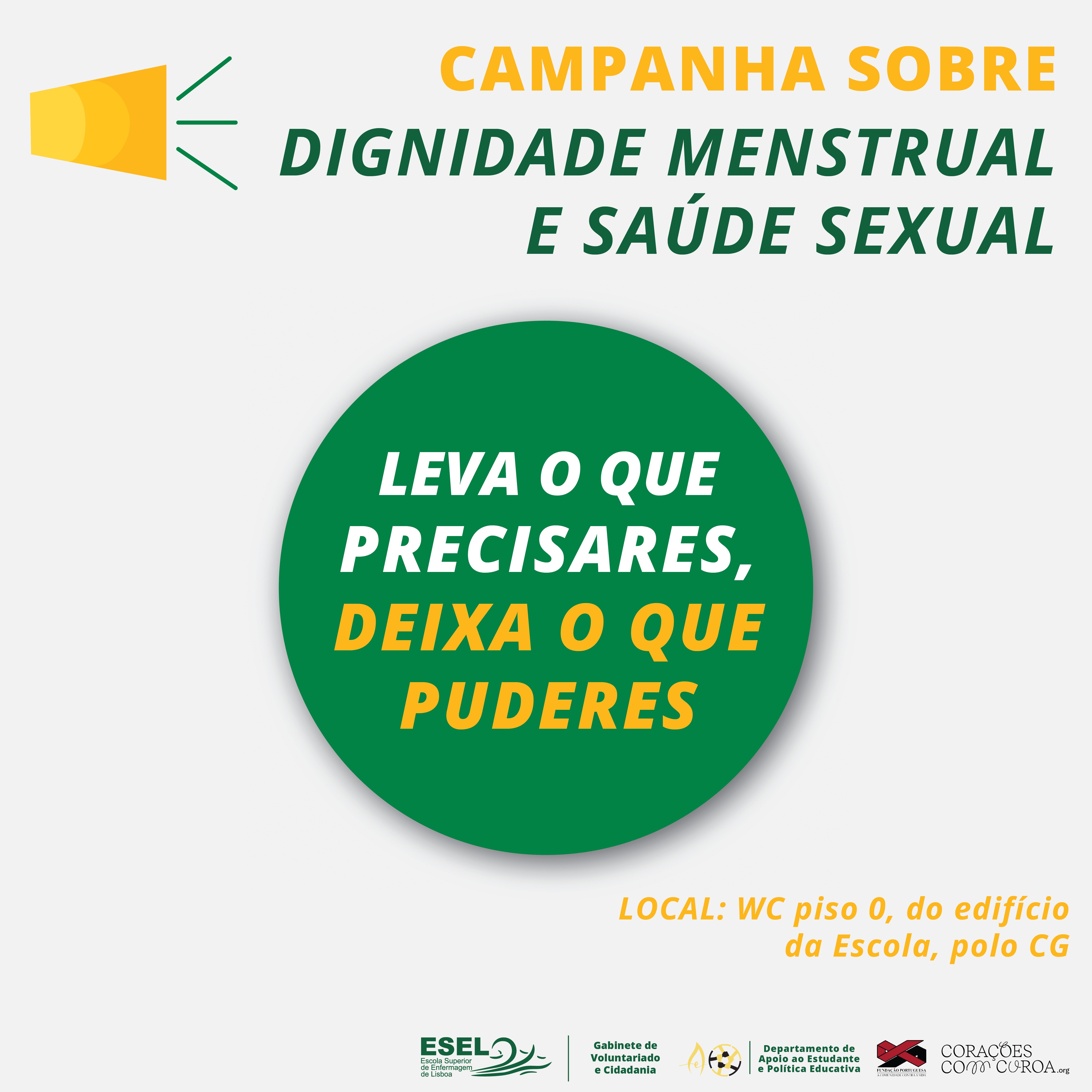 poster informativo campanha sobre higiene menstrual e saúde sexual