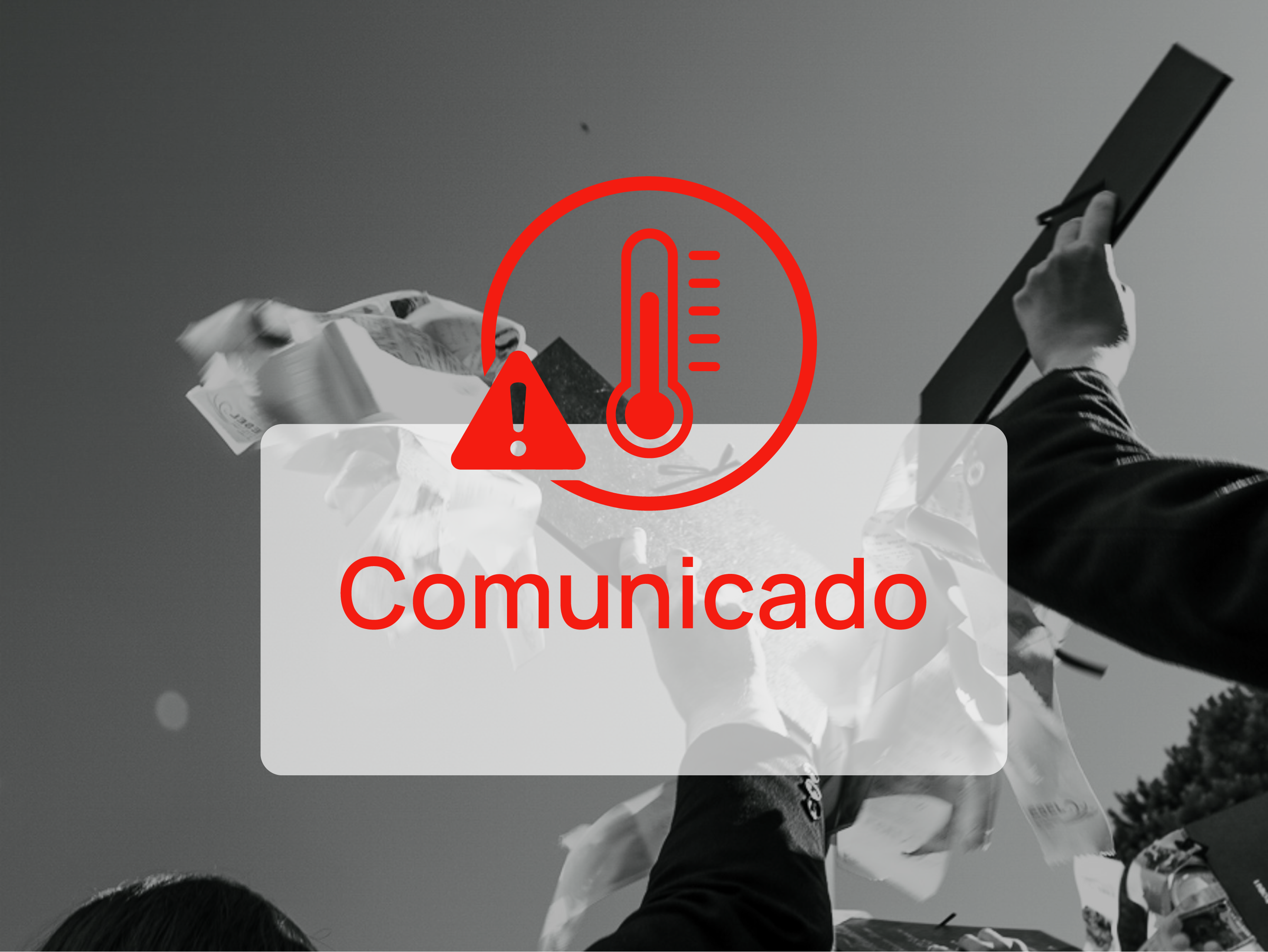 Poster com imagem a dizer comunicado